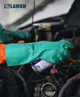 LANON 3 Pairs Nitrile Chemical Resistant Gloves, Reusable Heavy-Duty Rubber Gloves, Acid, Alkali & Oil Protection, Non-Slip, Large LANON Protection