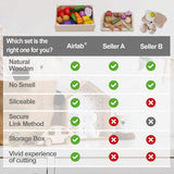 Wooden Play Food for Kids Kitchen Toys for Toddlers Cutting Pretend Toy Food Wooden Fruits Vegetables Gift for Boys Girls Educational Toys Airlab