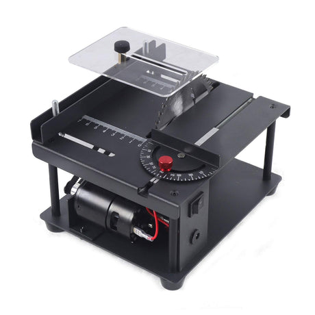 Mini Sliding Table Saw Woodworking DIY Hobby Model Cutting Bench Saw Household for Metal,Wood,PVC Plastic,Acrylic Cutting Futchoy