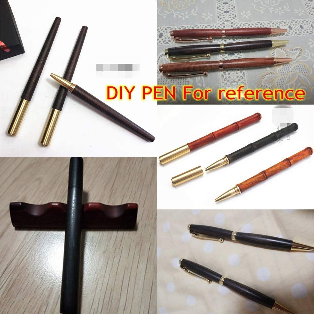 CHENGYIDA 10-Pack 15x1.2cm African Blackwood Ebony Dowel Pins Wood Lumber Turning Blanks Pen Making Round Stick Pen Make Blanks Wood Handle CHENGYIDA