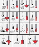 110V Router Tool, 800W Wood Trim Router, 30000RPM Electric Hand Trimmer, Palm Router with 15x 1/4” Router Bits & 2x Trim Guides for Woodworking Mefape