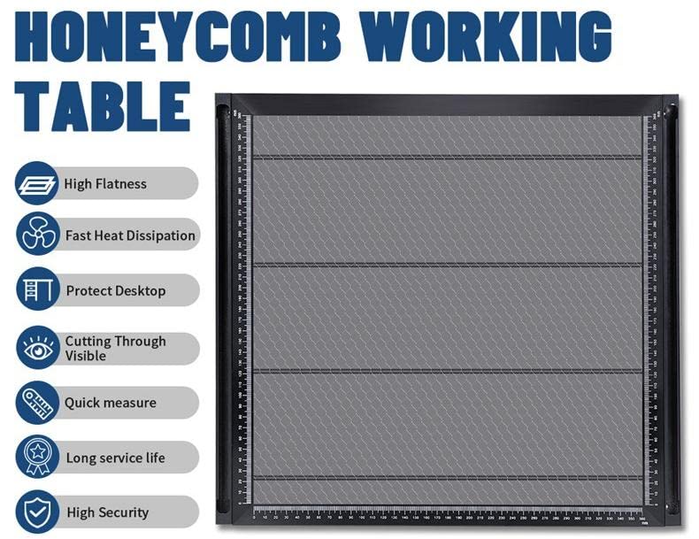 Honeycomb Table, 400x600mm/16x24inch Honeycomb Work Bed Table Platform for Laser CO2 Engraver Cutting Machine, Laser Engraver Accessories, Smooth - WoodArtSupply