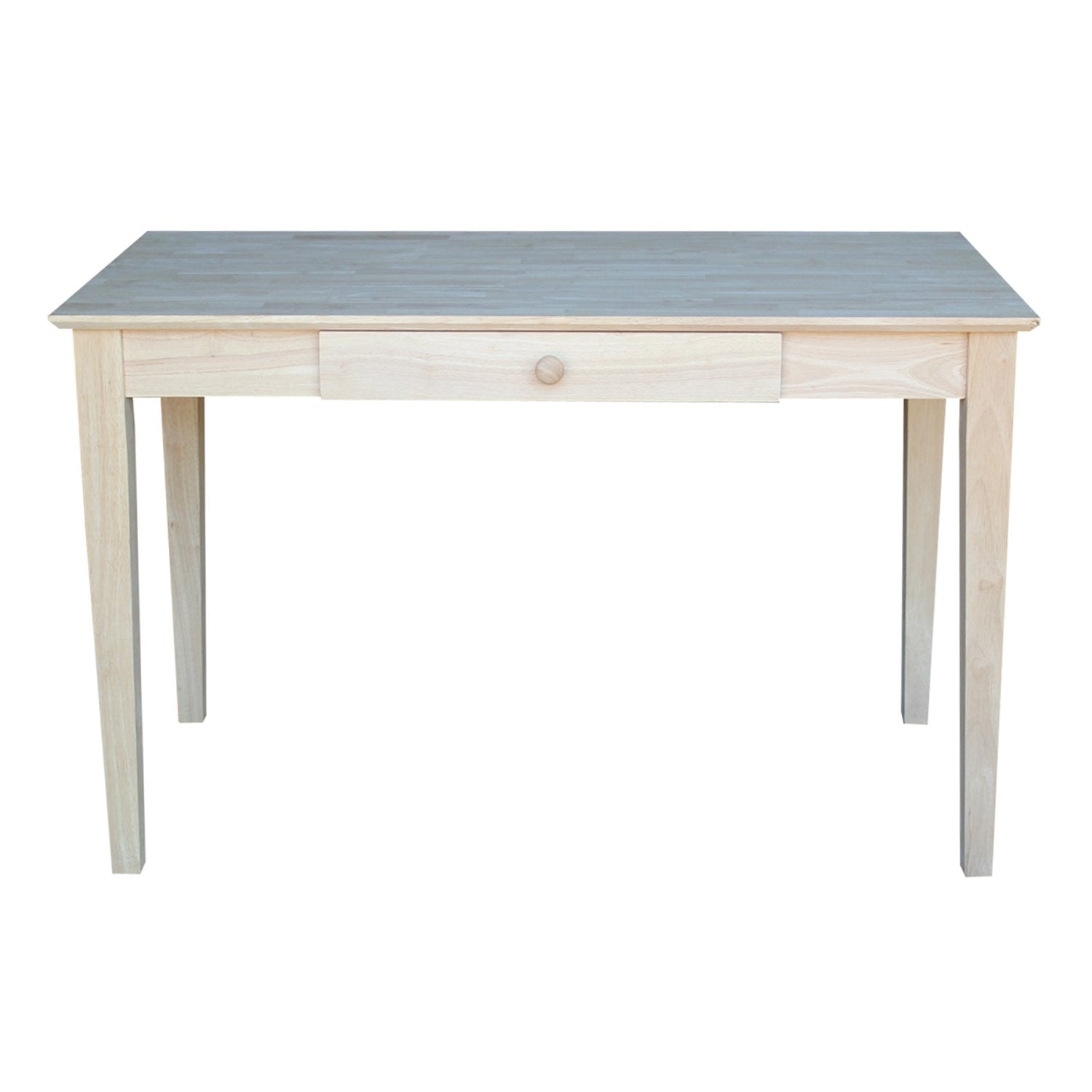 International Concepts Basic Desk with Drawer, Unfinished - WoodArtSupply