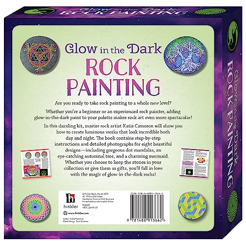 Craft Maker: Glow in The Dark Rock Painting - DIY Box Set for Adults, Neon & Glowing Paint Included, Unique Easy-to-Follow Projects, Arts & Crafts Hinkler