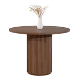 SIMTONAL Round Wood Dining Table Modern Kitchen Table Mesa Redonda de Comedor Walnut, 40''L x 40''W x 29.9''H SIMTONAL