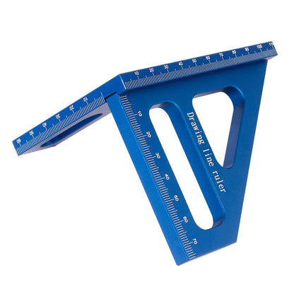 KETIPED 3D Multi-Angle Measuring Ruler,45/90 Degree Aluminum Alloy Woodworking Square Protractor, Miter Triangle Ruler High Precision Layout - WoodArtSupply