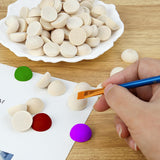 200 Pcs Half Wood Balls, Unfinished Round Split Wood Balls for Paint DIY Craft Kids Arts Toy Home Party Decoration (20mm) Tenalleys