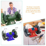 Bench Grinder Eye Shield, 6pcs Bench Grinder Guards Bench Grinders Kit Guard Eye Grinder Shield Bench Safety Replacement Included Screws Angle TEHAUX