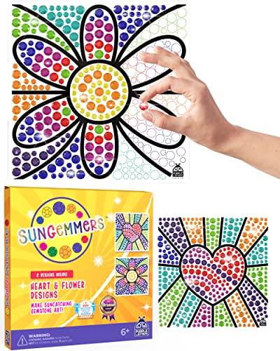 SUNGEMMERS Window Art Suncatcher Kits - Great Birthday Gift Idea, 6 7 8 9 10 11 12 Year Old Girl - Fun Arts for Kids, Spring Crafts PURPLE LADYBUG