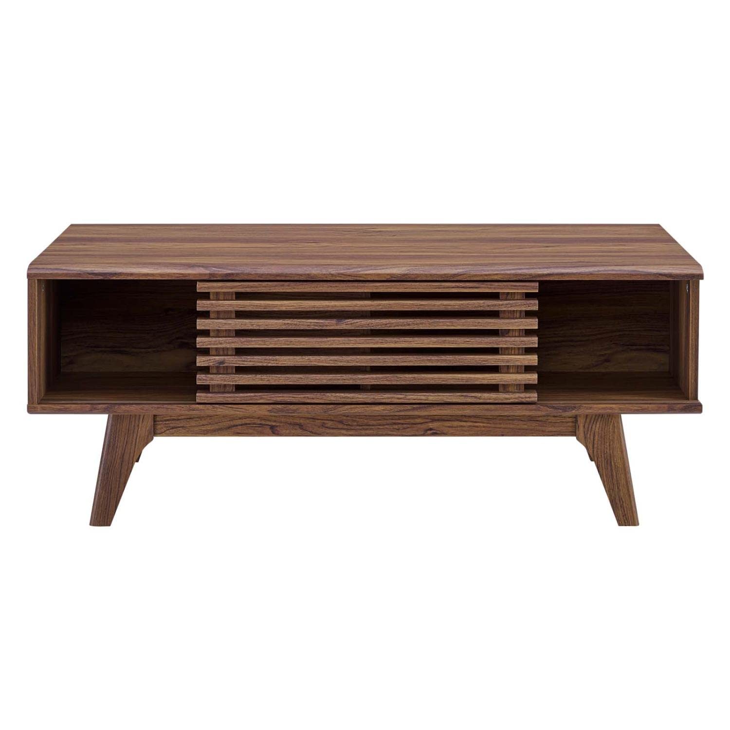 Modway Render Mid-Century Modern Coffee Table in Walnut, 43 in x 21.5 in x 17 Modway