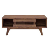 Modway Render Mid-Century Modern Coffee Table in Walnut, 43 in x 21.5 in x 17 Modway