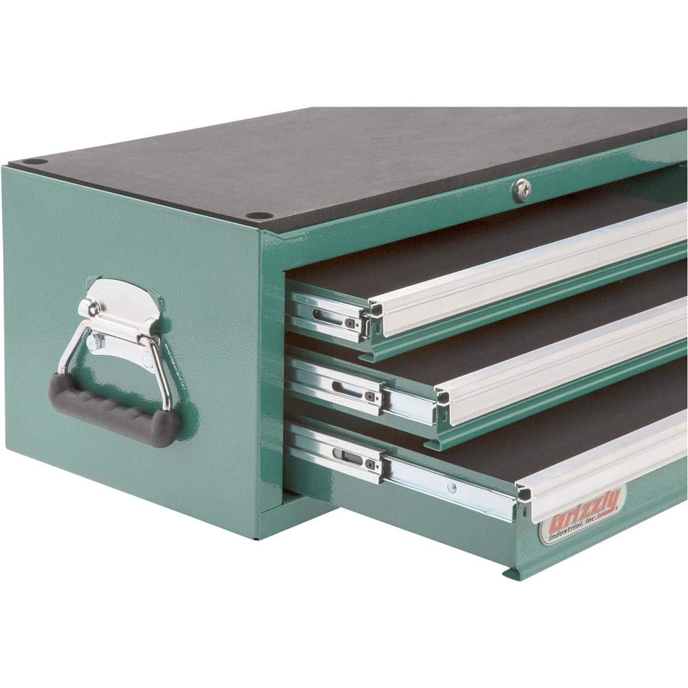 Grizzly Industrial H0837-3-Drawer Middle Tool Chest with Ball Bearing Slides - WoodArtSupply