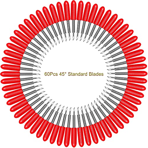 CJRSLRB 60Pcs Replacement Cutting Blades for Cricut Explore Air 2 /Air  3/Maker/Maker 3/Expression, 45 Degree Standard Fine Point