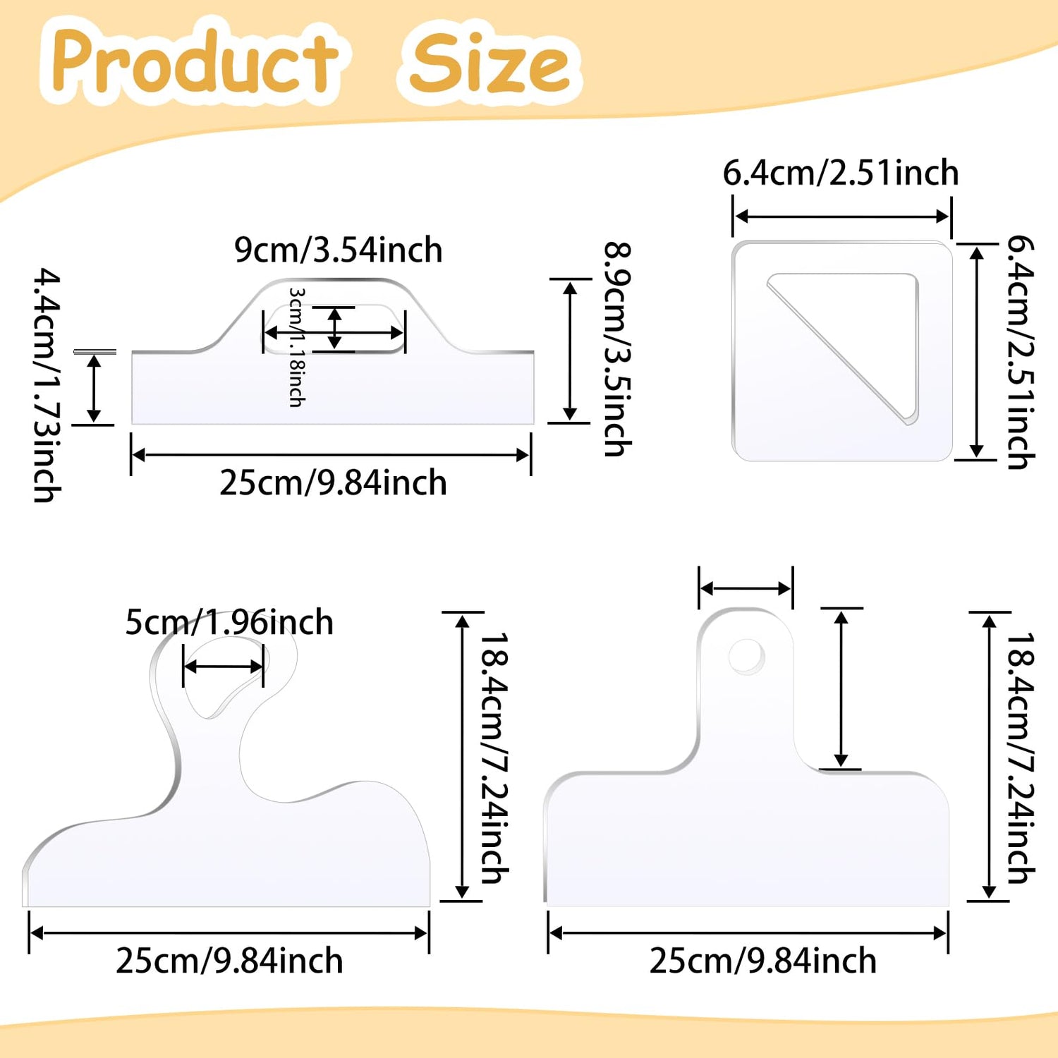 4 Pcs Router Templates Charcuterie Board Template Clear Cutting Board Router Template Acrylic Charcuterie Board Handle Template Large Angled Curvy KWAGOCAR