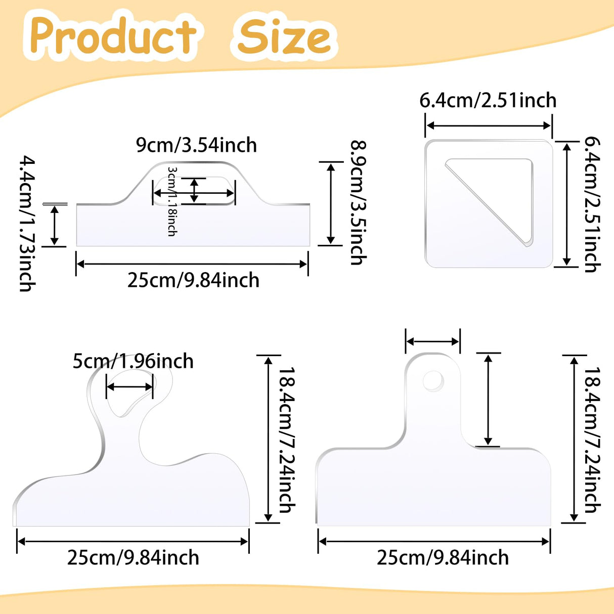 4 Pcs Router Templates Charcuterie Board Template Clear Cutting Board Router Template Acrylic Charcuterie Board Handle Template Large Angled Curvy KWAGOCAR