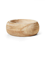 Serene Spaces Living Paulownia Round Wood Bowl - Handmade Decorative Wooden Bowl for Décor, Parties, Weddings, Centerpiece for Floral Arrangements - Serene Spaces Living