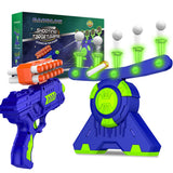 BAODLON Shooting Games Toy for Age 5, 6, 7, 8, 9, 10+ Years Old Kids, Boys - Glow in The Dark Floating Ball Target with Foam Dart Toy Gun, 10 Balls/5 BAODLON