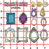 FUNSHOWCASE Vintage Frame Silicone Molds 6 Bundle Set 12-Cavity, for Sugar Paste, Chocolate, Fondant, Resin, Polymer Clay, Gumpaste, Wax FUNSHOWCASE