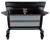 Performance Tool W85024 Drawer Creeper Rolling Work Seat with Tool Box for Mechanic Garages and Workshops, Black, 16x9-inch Seat Performance Tool