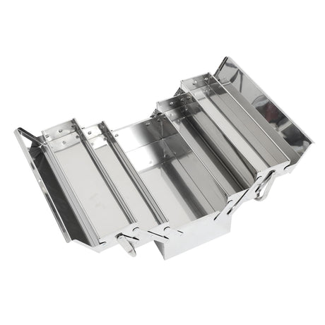 Veemoon 1pc Box Folding Toolbox Home Tools Portable Toolbox Rolling Tool Tray Metal Craft Storage Small Tool Chest Machinist Tools Storage Case Veemoon