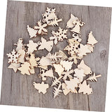 TEHAUX 100PCS Natural Unfinished Wood Slices Christmas Rustic Decor Unfinished Christmas Ornaments Unfinished Wood Crafts Centerpieces Rustic Wood TEHAUX