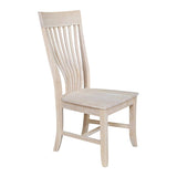 IC International Concepts International Concepts Amanda, Set of 2 Chair, Unfinished IC International Concepts