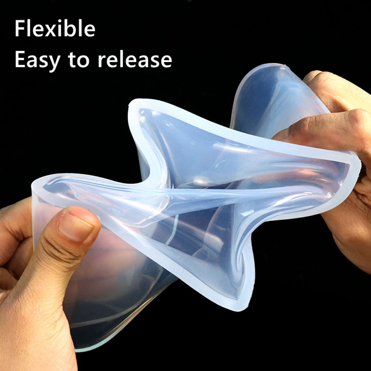 AOEDEO 6 pcs Cube Resin Molds, 3.5", 2.5", 2", 1.5", 1", 0.5" Clear Silicone Cube Molds, Square Candle Silicone Mold, Cube Casting Molds, Transparent AOEDEO