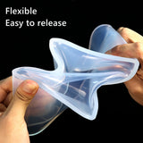 AOEDEO 6 pcs Cube Resin Molds, 3.5", 2.5", 2", 1.5", 1", 0.5" Clear Silicone Cube Molds, Square Candle Silicone Mold, Cube Casting Molds, Transparent AOEDEO