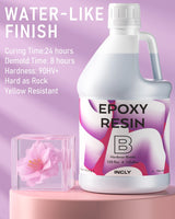 INCLY 2 Gallon Crystal Clear Epoxy Resin Kit, Casting & Coating Resin Supplies for Jewelry Making, River Table Tops, Art Painting, with 36 Colors INCLY