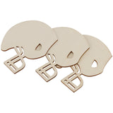 HAKZEON 60 PCS Wood Cutouts Football Helmets, Unfinished Wood Football Helmet, Blank Football Helmet Craft Wood Unfinished Wooden Football Ornaments HAKZEON