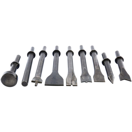 8MILELAKE Pneumatic Chisel Set 9pcs Air Hammer Punch Chipping Bits Tool 8MILELAKE