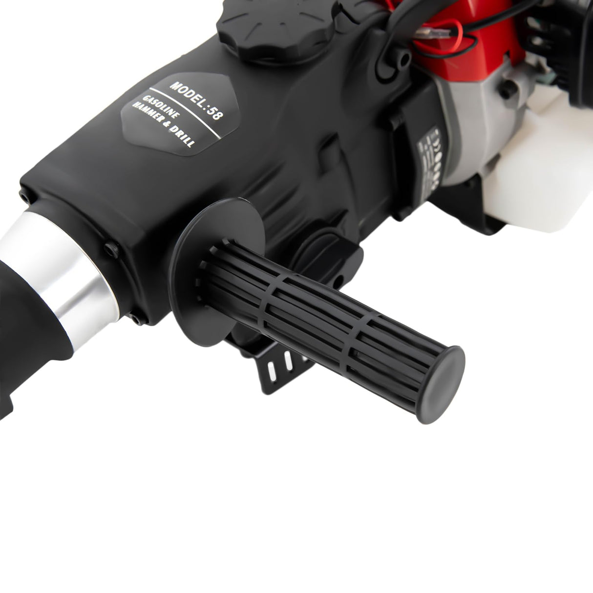 DCEHKR 32.7CC Jack Demolition Hammer 1200W 2-Stroke Gas Powered Jack Hammer with Single Cylinder and Air Cooling, Hammer Drill with 3 x Drills, 1 x DCEHKR