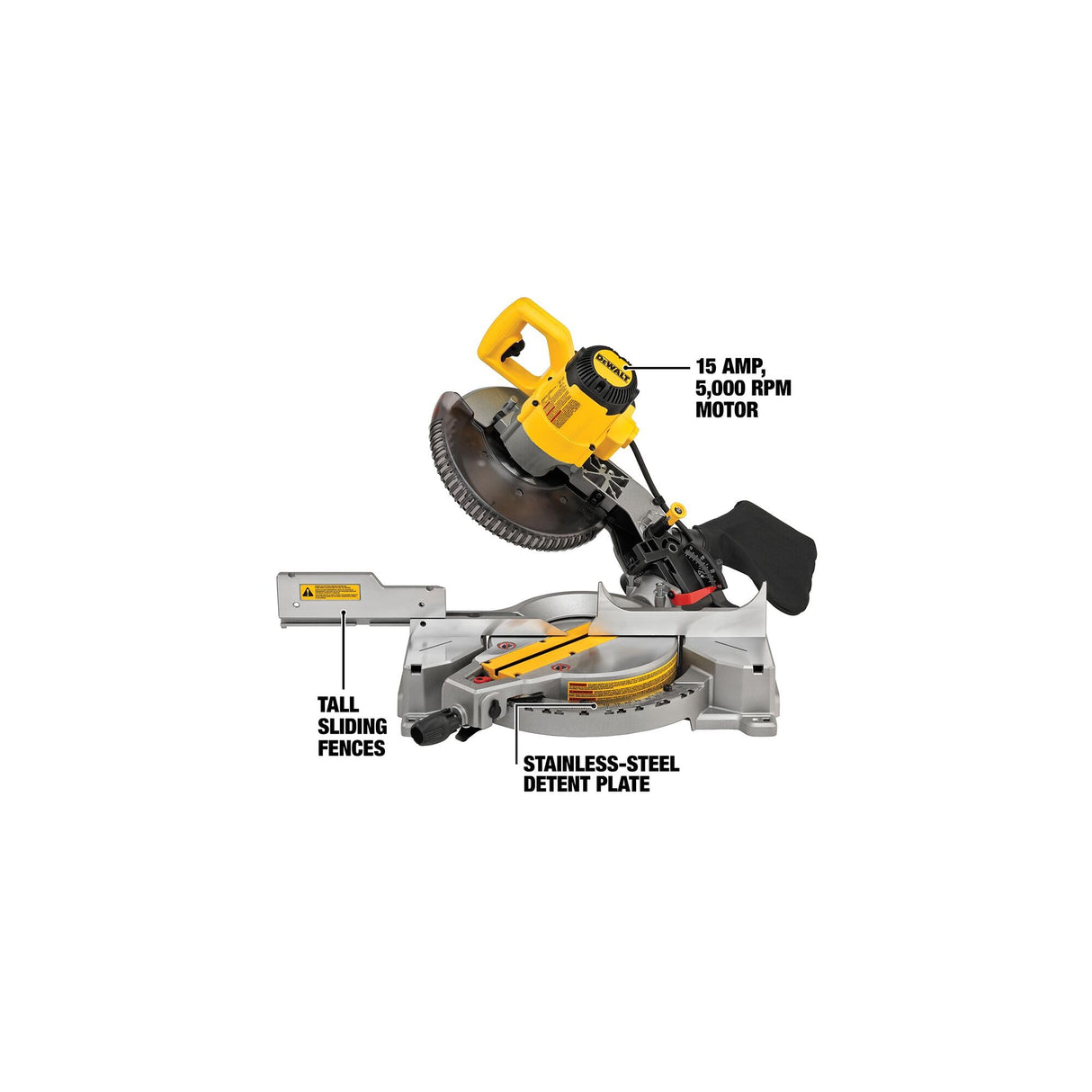 DEWALT Miter Saw, Single Bevel, Compound, 10-Inch, 15-Amp (DWS713) DEWALT