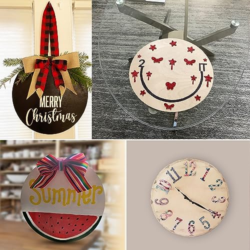 25 PCS 6 Inch Unfinished Wood Circles, Thickness 6 mm, Wooden Rounds for Crafts, Wood Discs for DIY Painting Decorations, Weddings and Parties, by GNIEMCKIN