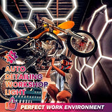 GOSLARLIT LED Garage Light Hexagon, 24 Pack Shop Detailing Lights, 144W 15950LM 6500K Daylight White, Linkable Plug-in Ceiling Light for Garage GOSLARLIT