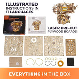 UGEARS Steampunk Airship - Ugears Wooden 3D Puzzles for Adults - Wood Mechanical Model with Moving Parts for Adults to Build - Building Kits Brain UGEARS