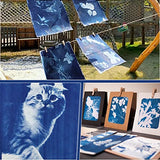 30 Pcs Cyanotype Paper Sun Print Paper Kit High Sensitivity Nature Drawing Printing Sunprint Sun/Solar Activated A5 Paper for Flower Press DIY Arts mwellewm
