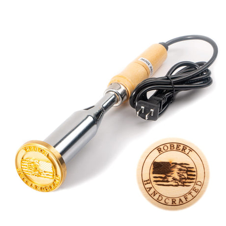 Custom Metal Branding Iron for Wood and Leather by STAMTECH - Durable Personalised Stamps for Crafts and Gifts STAMTECH