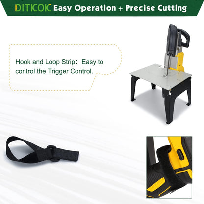 DITKOK Band Saw Stand Portable Table Alloy Steel Base for DeWalt Band Saw, for Milwaukee for Makita Band Saw, Powder Coated Table