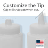 Pinnacle Mercantile Plastic Squeeze Condiment Bottles with Red Tip Cap 16-ounce Set of 6 Wide Mouth Pinnacle Mercantile