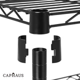 CAPHAUS 3/4/5-Tier Adjustable Height Wire Shelving Unit, Rack Shelving, Metal Steel Shelves, Garage Organizer, Utility Storage Shelf, 3-Tier Without CAPHAUS