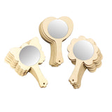 18-Pack Unfinished Wood Mirrors for Crafts 4.4x7 Inch Handheld Mirrors for DIY Crafts Project Cregugua