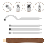 IMOTECHOM 4-Pieces Carbide Tipped Woodturning Tools Lathe Chisel Set with Stainless Steel Blade, Wooden Box IMOTECHOM