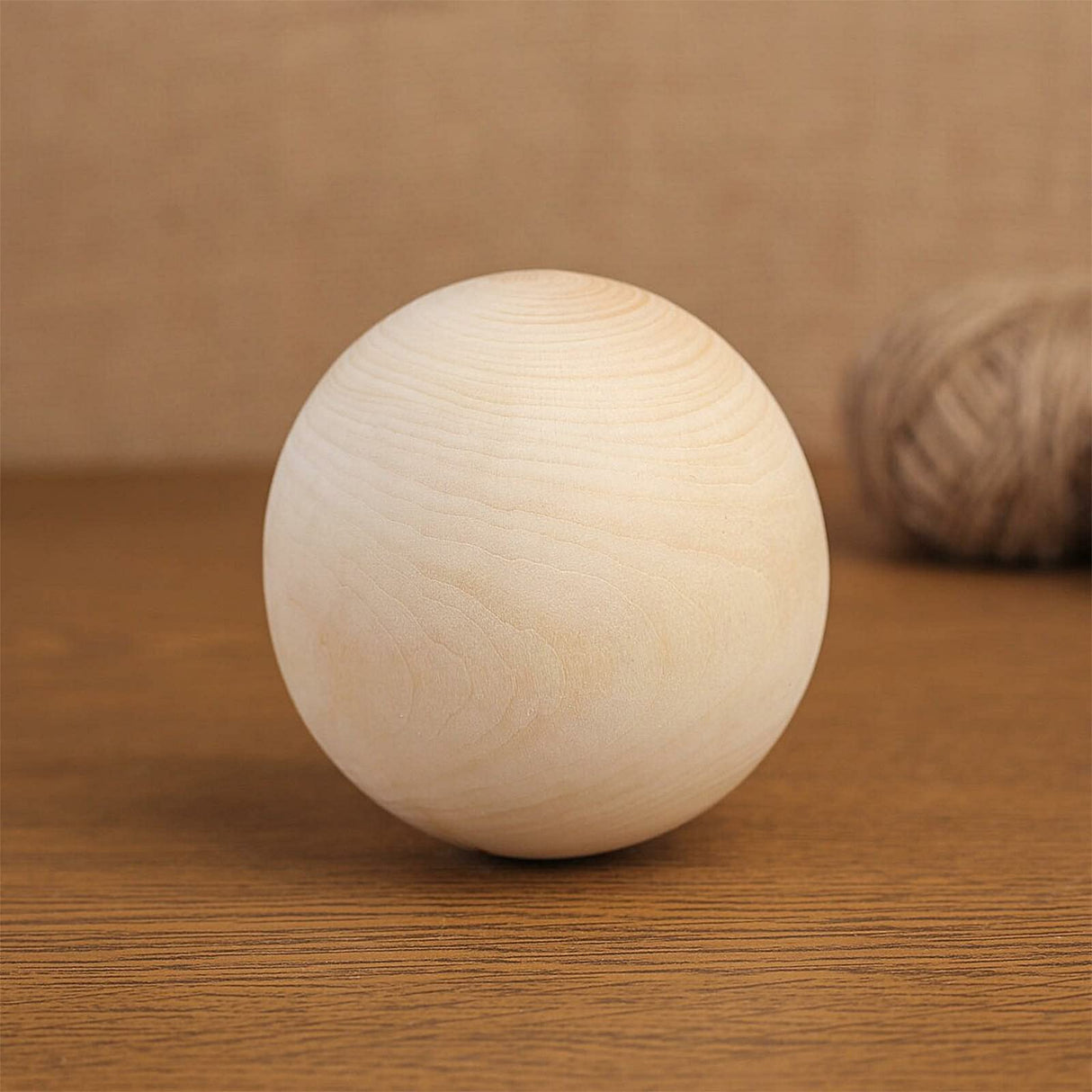 LEXININ 5 PCS 3.5 Inch Craft Wood Ball, 9cm Unfinished Wooden Round Ball, Natural Round Wood Sphere for Crafts, DIY Projects, Decoration LEXININ