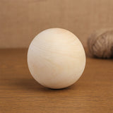 LEXININ 5 PCS 3.5 Inch Craft Wood Ball, 9cm Unfinished Wooden Round Ball, Natural Round Wood Sphere for Crafts, DIY Projects, Decoration LEXININ