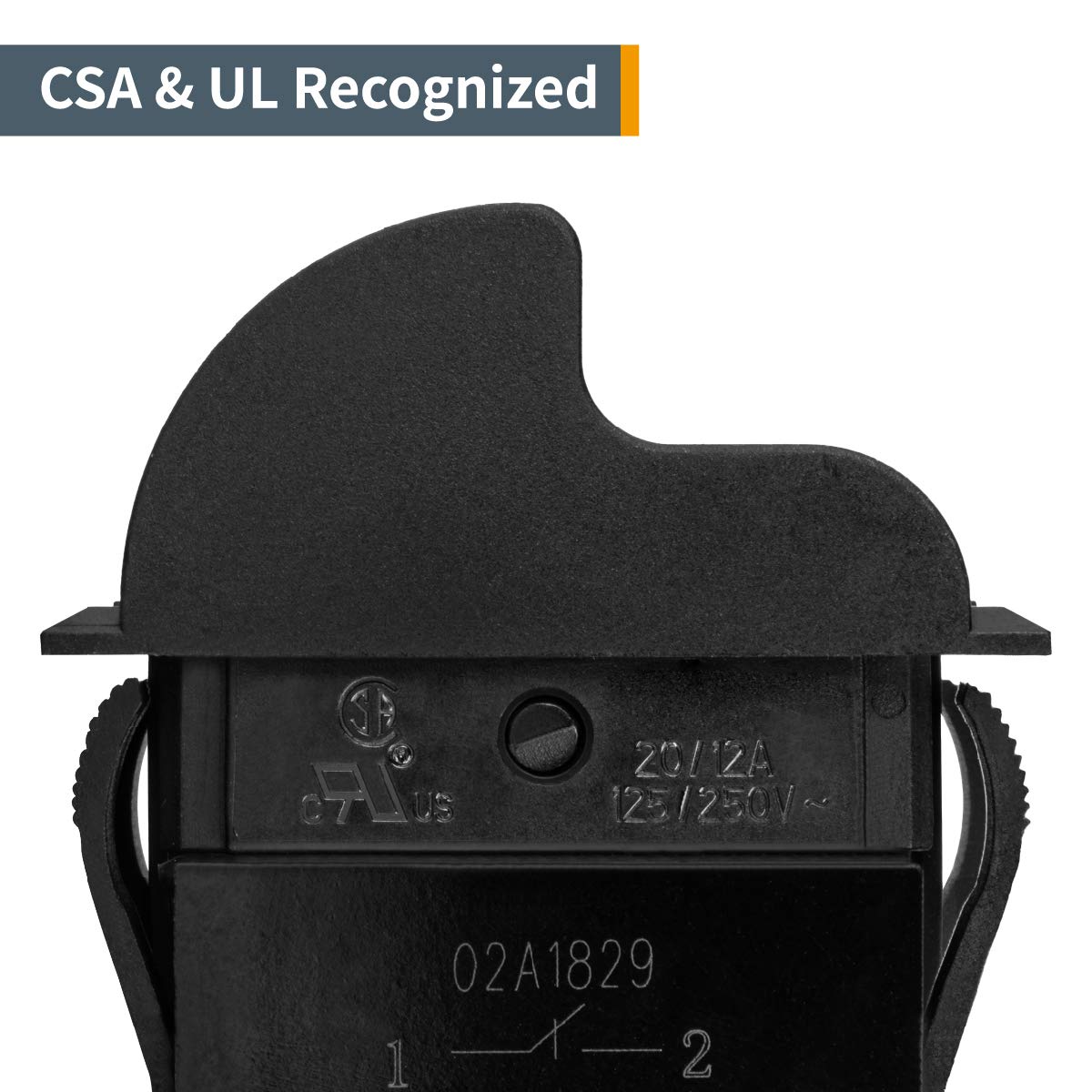 POWERTEC 71353 Safety Toggle Switch – Dual Voltage 125/250v On Off Switch for Power Tools, Fits Table Saw, Router Table, Drill Press, Bench Saw, Band POWERTEC