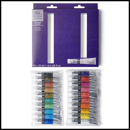 Winsor & Newton Artisan Water Mixable Oil Color Paint, 0.4-oz (12xml) Tubes, Set of 20