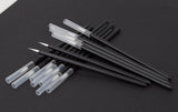 KOLAMOON 100 Pack Disposable Eyeliner Brushes Fine Point Applicator Makeup Eye Liner Wands Eyeliner Makeup Brushes KOLAMOON