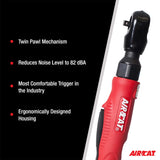 AIRCAT Pneumatic Tools 802-5: Composite Twin Pawl Ratchet Wrench 70 ft-lbs - 1/2-Inch AIRCAT