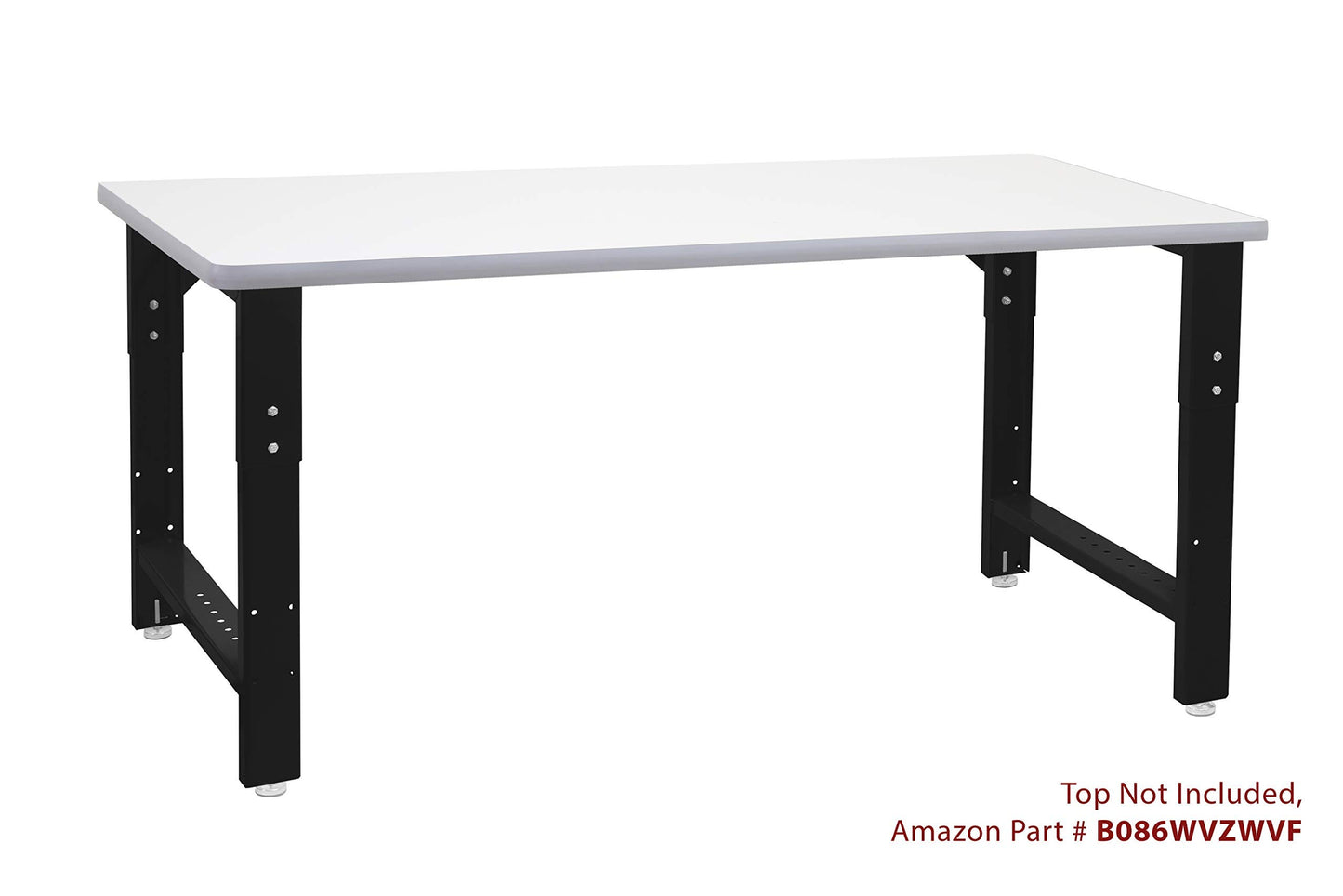 Workbench Table Frame 20" Depth - Black - 29" to 35" Height Adjustable - by BenchPro - WoodArtSupply